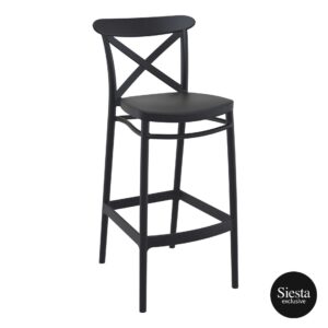 Cross Barstool 75 - Black