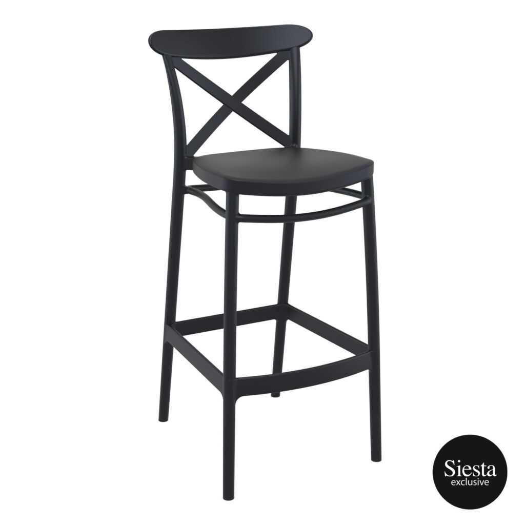 Cross Barstool 75 – Black image