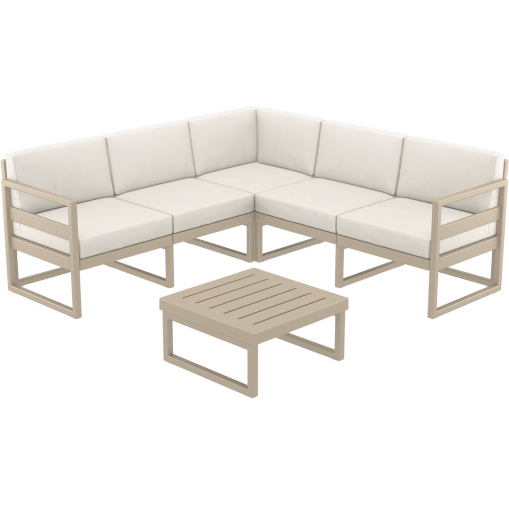 Cushion Beige – Mykonos Corner Back Rest (HQ Fabric) image