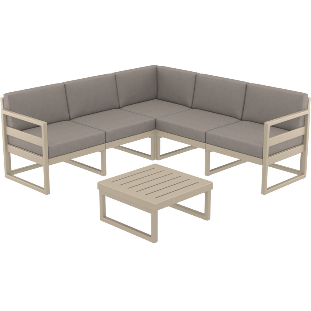 Cushion Beige – Mykonos Corner Back Rest (HQ Fabric) image
