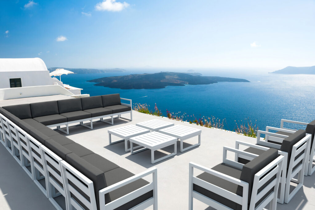 Cushion Beige – Mykonos Corner Back Rest (HQ Fabric) image