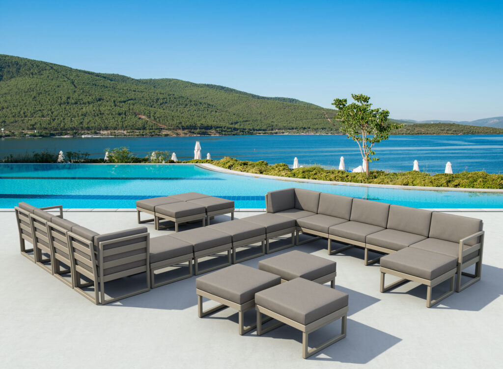 Cushion Beige – Mykonos Corner Back Rest (HQ Fabric) image