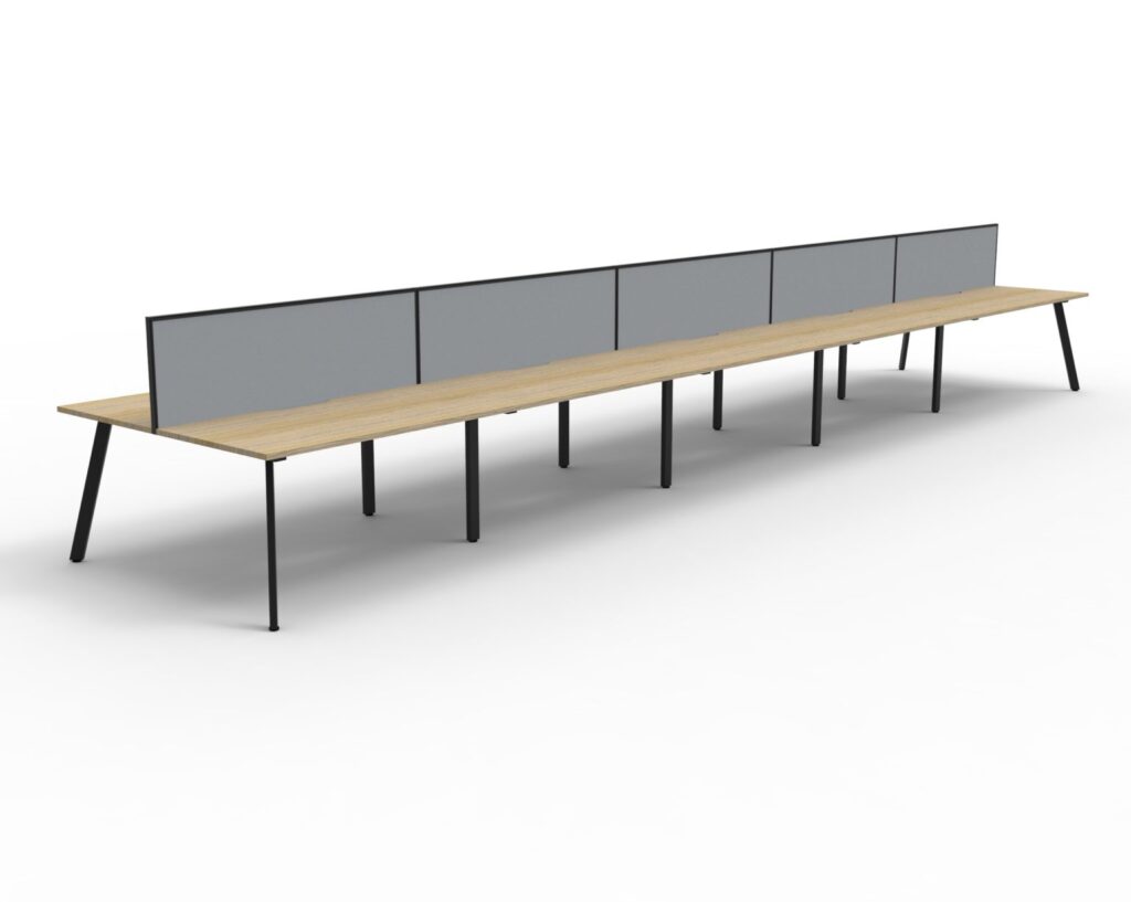 Eternity Double Sided Workstation With Screens (1500W x 1200H x 1530D) image