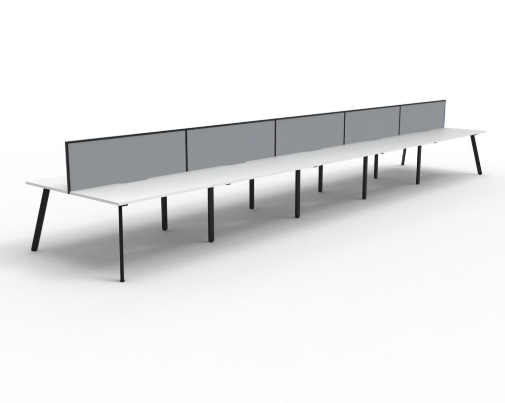 Eternity Double Sided Workstation With Screens (2400W x 1200H x 1530D) image