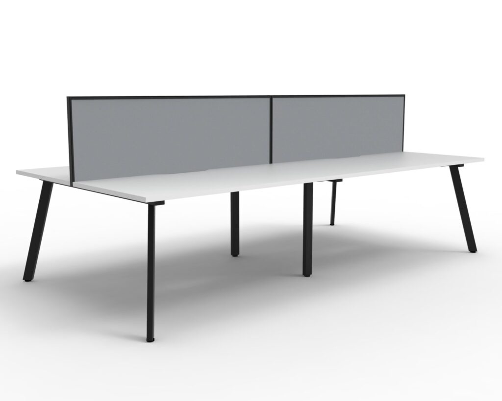 Eternity Double Sided Workstation With Screens (1500W x 1200H x 1530D) image