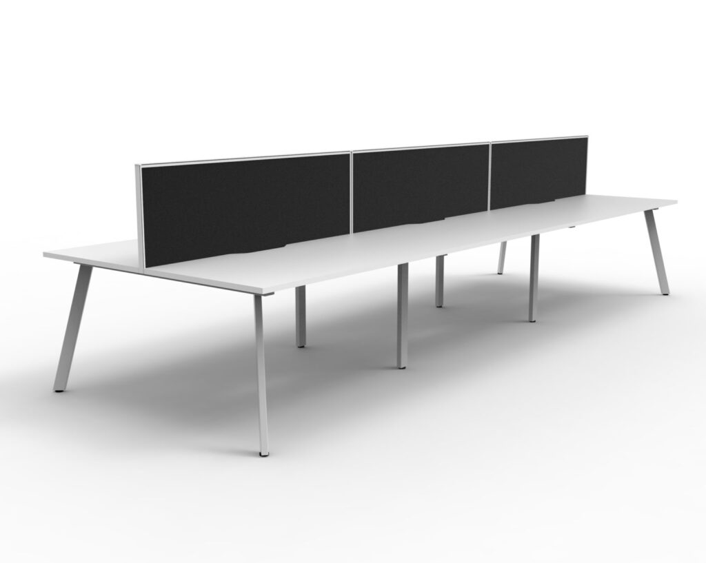 Eternity Double Sided Workstation With Screens (1500W x 1200H x 1530D) image
