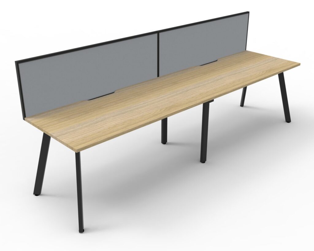 Eternity Single Sided Workstation with Screens (1500W x 1200H x 780D) image