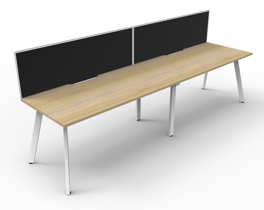 Eternity Single Sided Workstation with Screens (3600W x 1200H x 780D) image