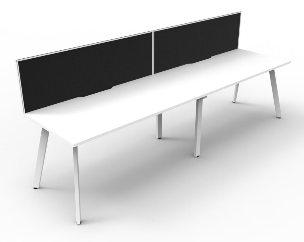 Eternity Single Sided Workstation with Screens (1500W x 1200H x 780D) image