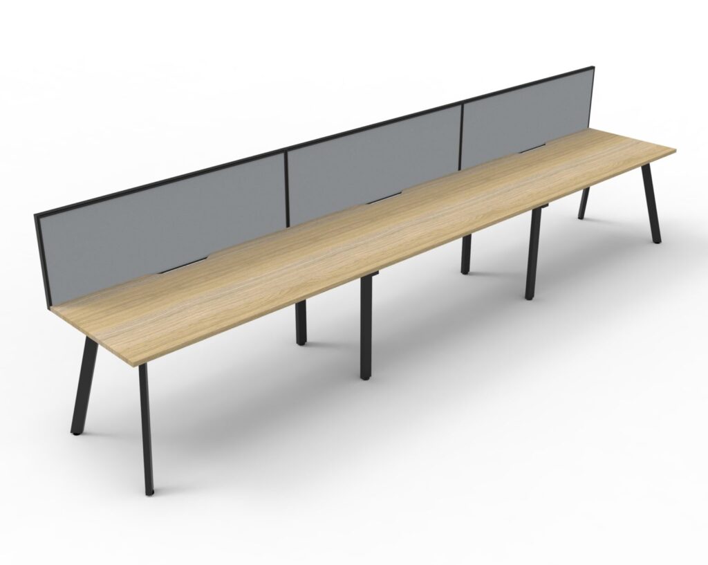 Eternity Single Sided Workstation with Screens (4500W x 1200H x 780D) image