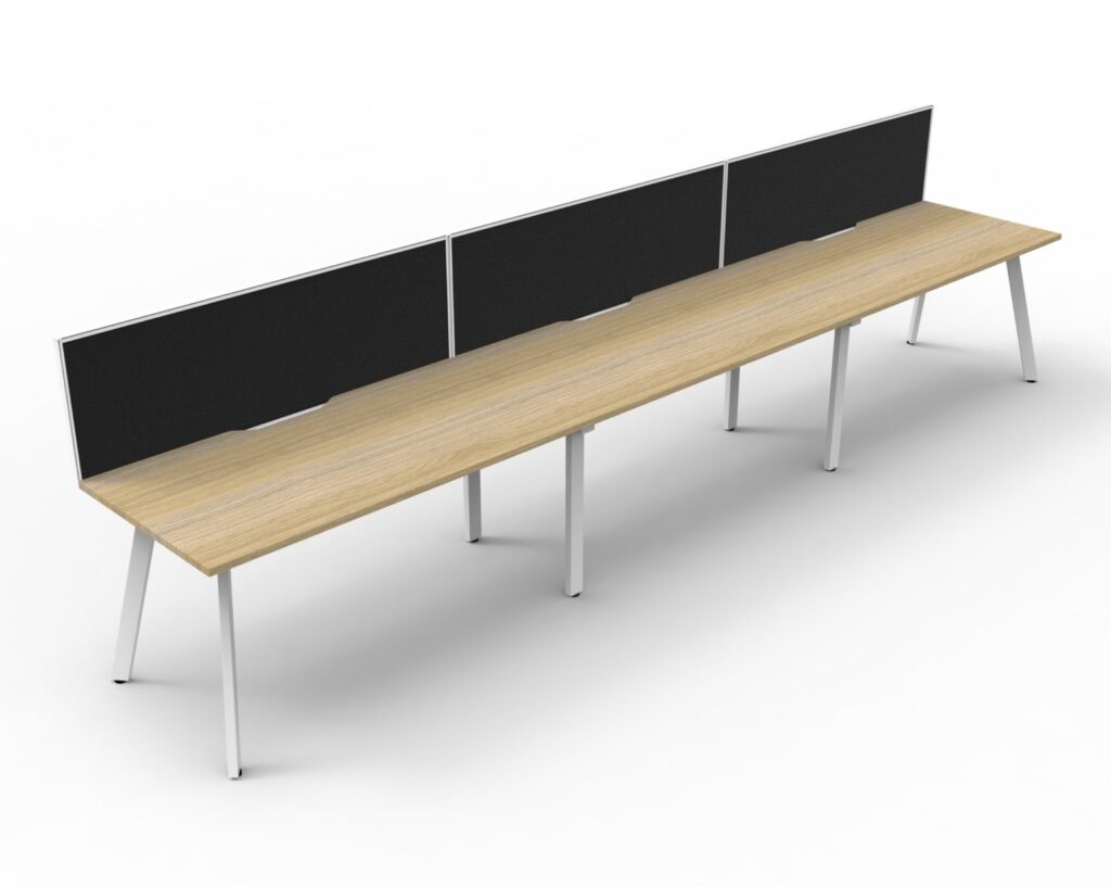 Eternity Single Sided Workstation with Screens (4800W x 1200H x 780D) image