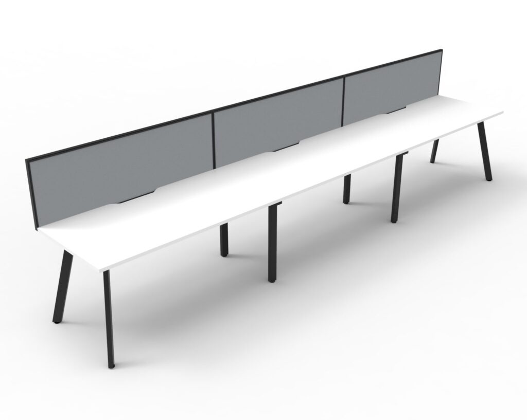 Eternity Single Sided Workstation with Screens (6000W x 1200H x 780D) image