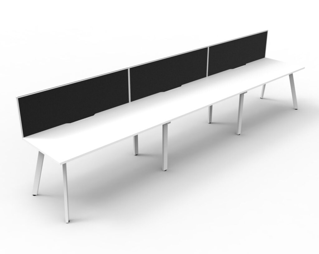 Eternity Single Sided Workstation with Screens (6000W x 1200H x 780D) image