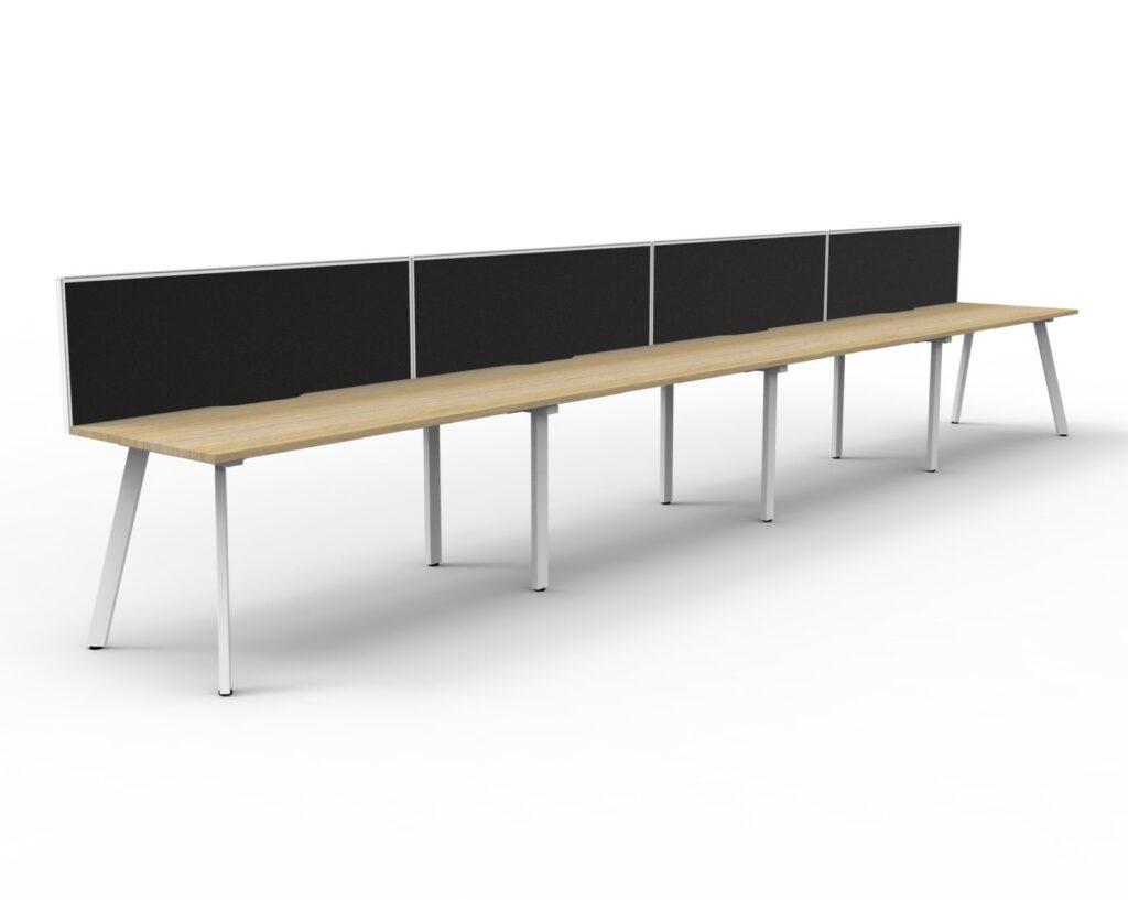 Eternity Single Sided Workstation with Screens (4800W x 1200H x 780D) image