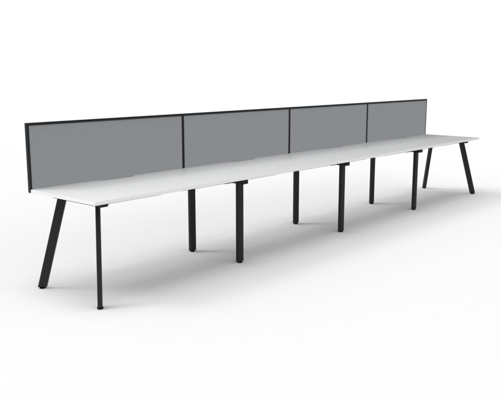 Eternity Single Sided Workstation with Screens (7200W x 1200H x 780D) image