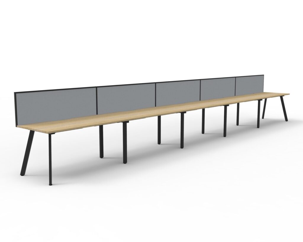 Eternity Single Sided Workstation with Screens (3600W x 1200H x 780D) image