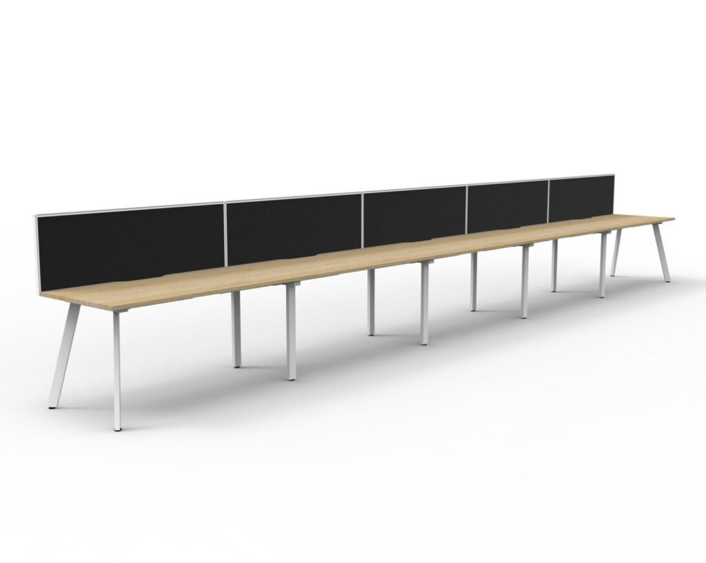 Eternity Single Sided Workstation with Screens (4800W x 1200H x 780D) image