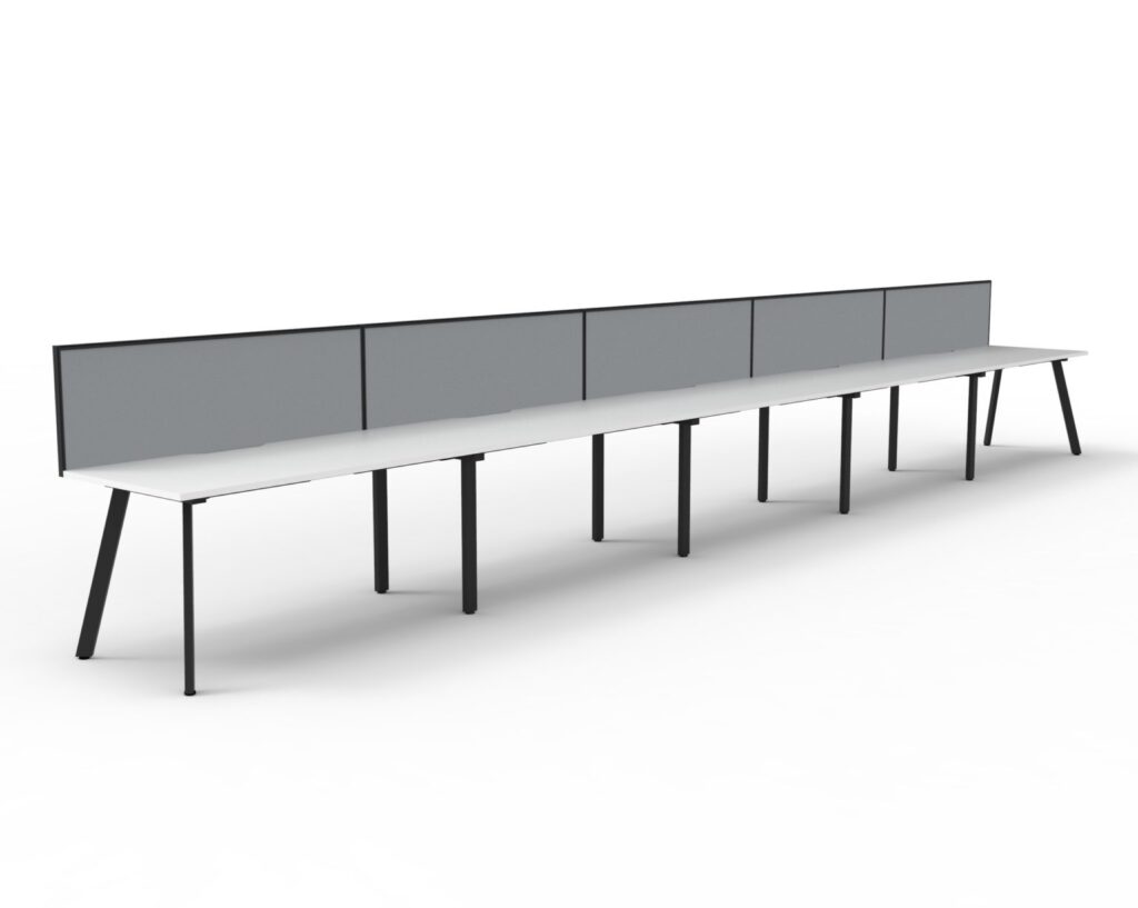 Eternity Single Sided Workstation with Screens (9000W x 1200H x 780D) image