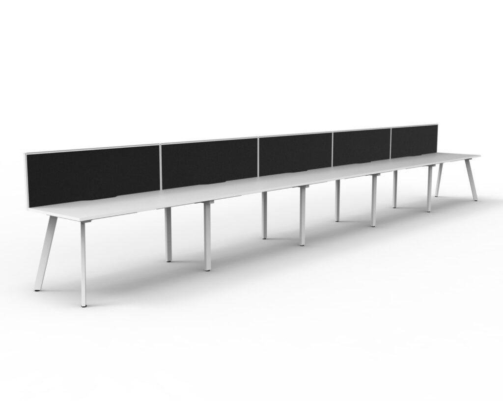 Eternity Single Sided Workstation with Screens (7500W x 1200H x 780D) image