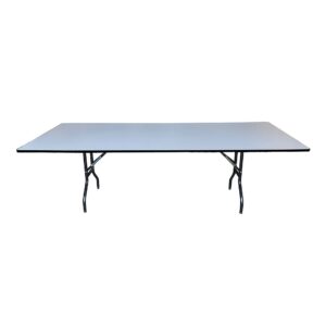 Deluxe Banquet Table 2400x900 Rectangle - White