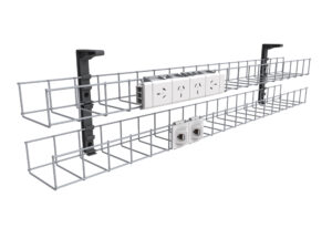 650W Dual Tier Cable Basket 2GPO + 2DATA