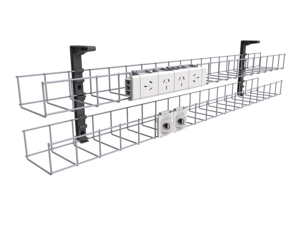 950W Dual Tier Cable Basket 4GPO + 3DATA image