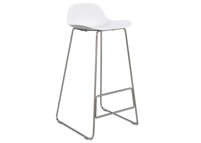 Emboss Bar Stool White image