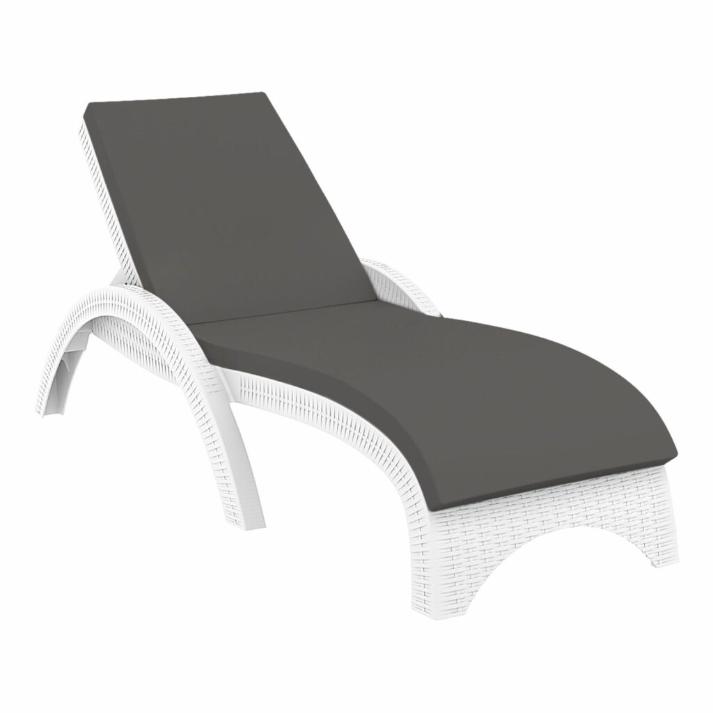Fiji Sunlounger – Anthracite with Beige Cushion image