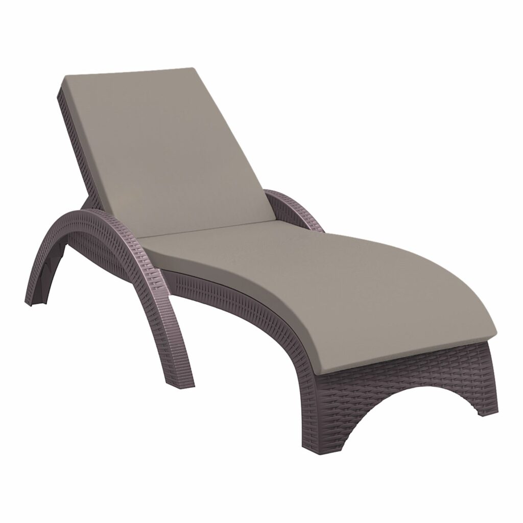 Fiji Sunlounger – Chocolate with Light Brown etisilk Cushion image