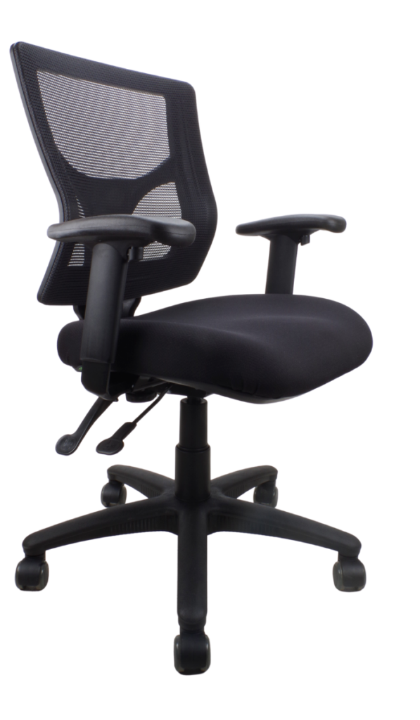 Milan Mesh Black Chair (511W x 490-555H x 481D) image