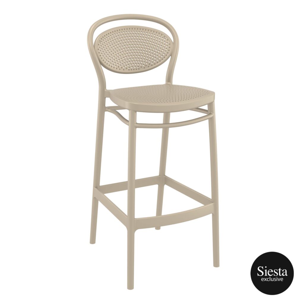 Marcel Barstool 75 – Taupe image