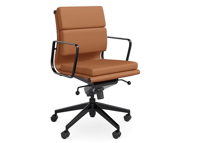 Milano Mid Back Chair &ndash; Tan & Black image