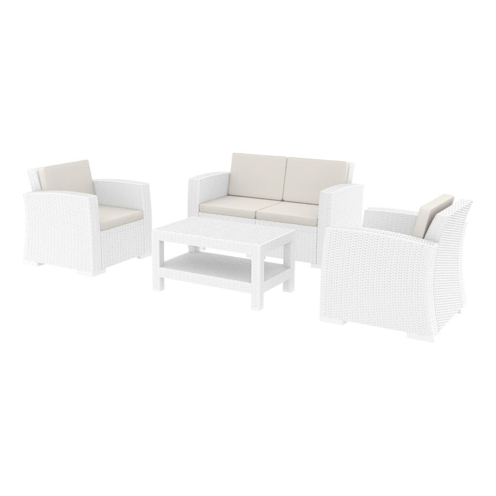 Monaco Lounge Set – White with cushions image