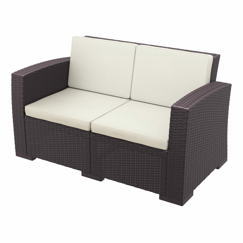Monaco Lounge Sofa – Chocolate with cushion image