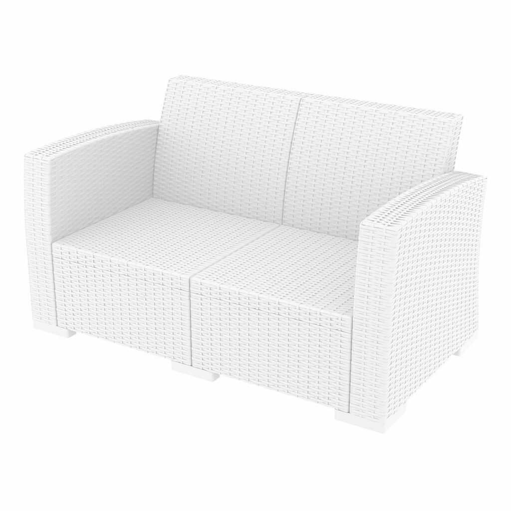 Monaco Lounge Sofa – White – No cushion image