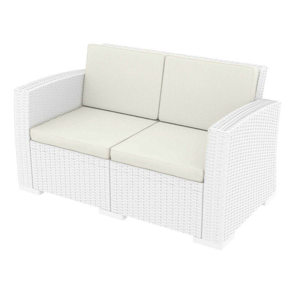 Monaco Lounge Sofa – White with cushion image