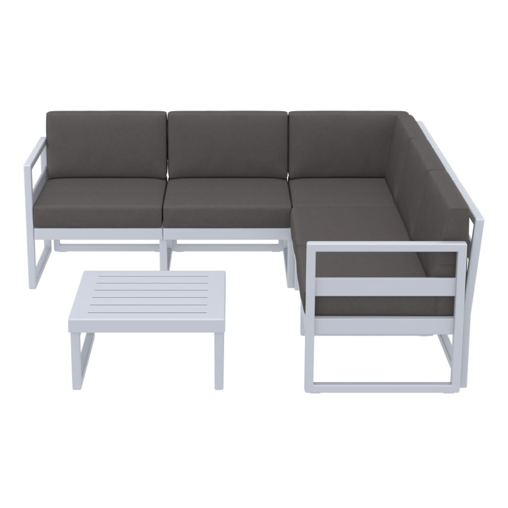 Mykonos Lounge Corner Set – Taupe with Brown Cushions image