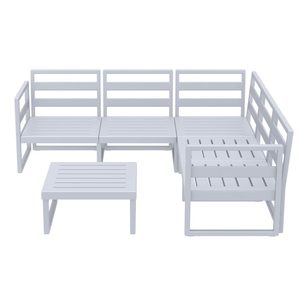 Mykonos Lounge Corner Set – Taupe with Brown Cushions image