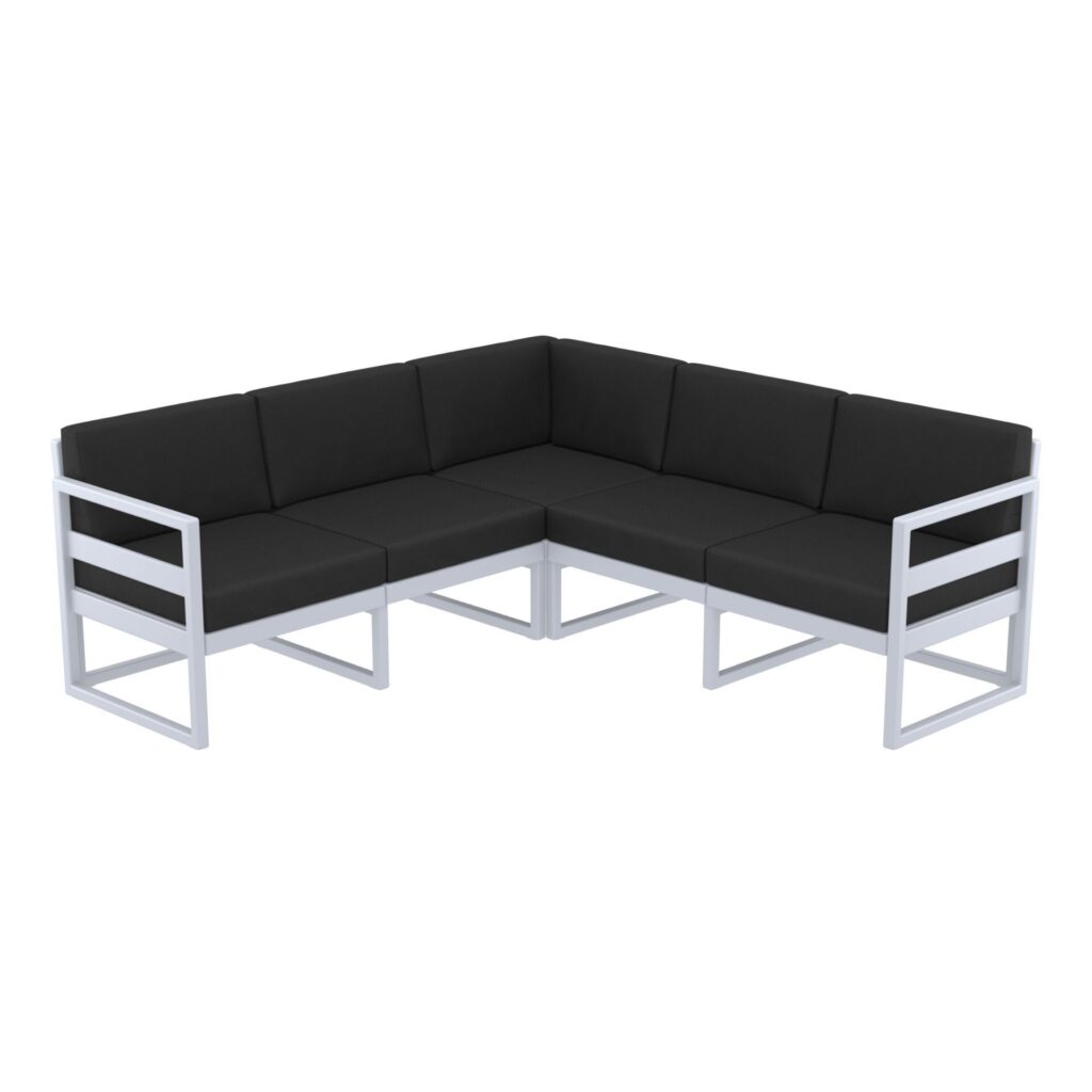 Mykonos Lounge Corner Set – Taupe with Brown Cushions image