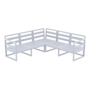 Mykonos Lounge Corner - Silver Grey - No cushions