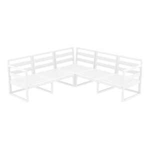 Mykonos Lounge Corner - White - No cushions