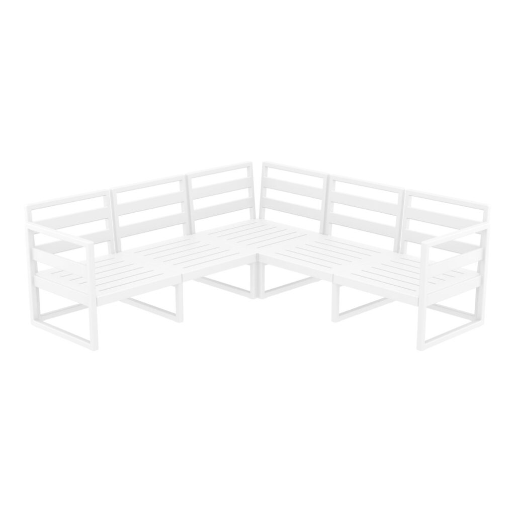 Mykonos Lounge Corner – White – No cushions image