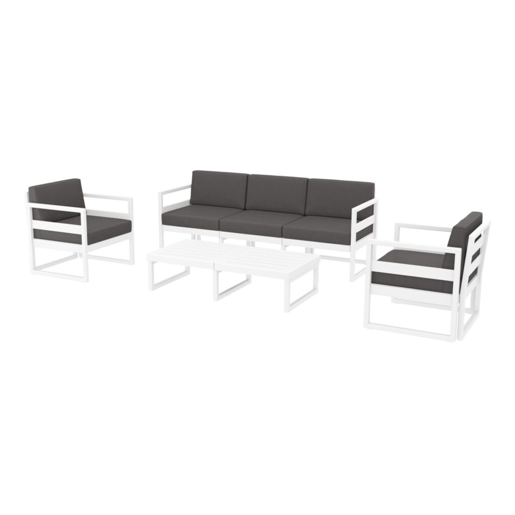 Mykonos Lounge Set XL – Taupe with Brown Cushions image