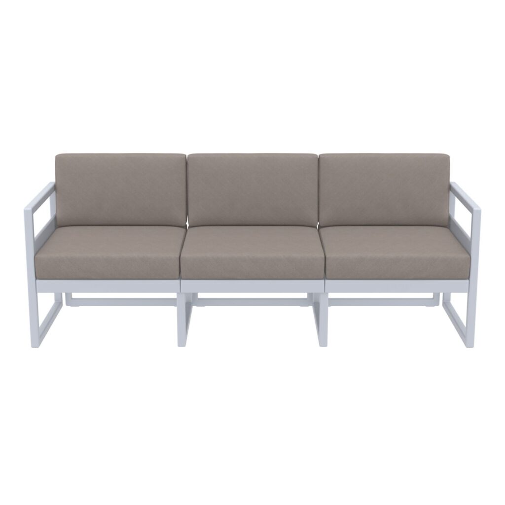 Mykonos Lounge Set XL – Taupe with Brown Cushions image