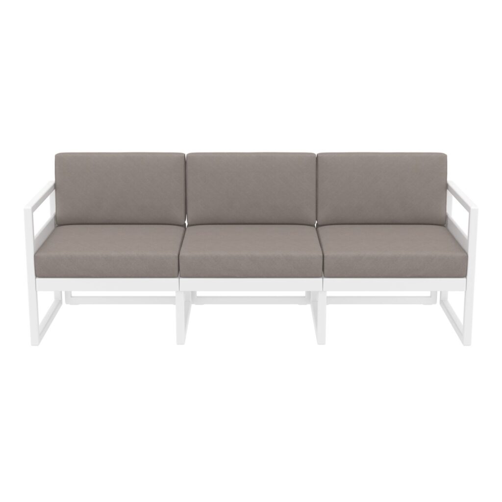 Mykonos Lounge Set XL – Taupe with Brown Cushions image