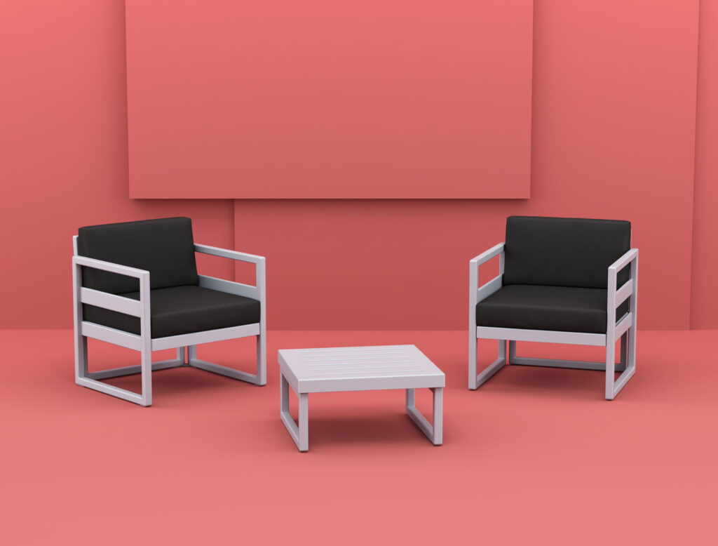 Mykonos Lounge Table – Silver Grey image