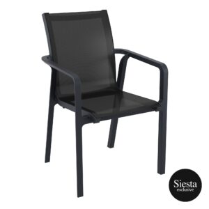 Pacific Arm Chair – Black/Black