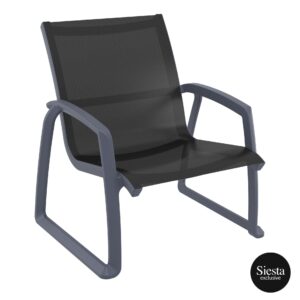 Pacific Lounge Armchair – Anthracite/Black