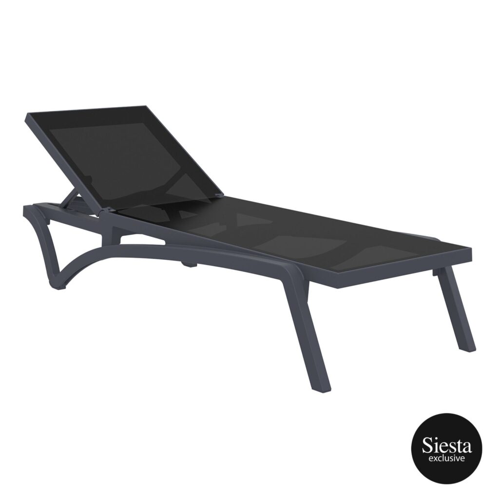 Pacific Sunlounger – Anthracite/Black image