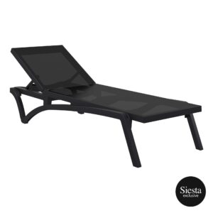 Pacific Sunlounger – Black/Black
